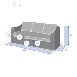 Canapé 3 Places Moorea Savana Hespéride -Mobilier Soleil canape 3 places moorea savana hesperide 2