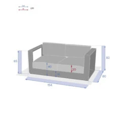 Canapé Extérieur 2 Places Allure Hespéride -Mobilier Soleil canape exterieur 2 places allure hesperide 2