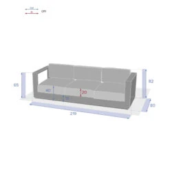 Canapé Extérieur 3 Places Allure Blanc Hespéride -Mobilier Soleil canape exterieur 3 places allure blanc hesperide 2