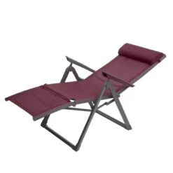 Chaise Longue Decima Hespéride Bordeaux/graphite -Mobilier Soleil chaise long decima hesperide bordeaux 3