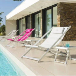 Chilienne Inclinable Honolulu Gris Ardoise Hespéride -Mobilier Soleil chilienne inclinable honolulu gris ardoise hesperide 4