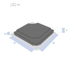 Dalle Pour Parasol 25 Kg Béton Stacio Noir Hespéride -Mobilier Soleil dalle parasol 25 kg beton stacio noir hesperide 2