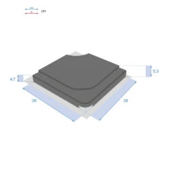 Dalle Pour Parasol 15 Kg Béton Stacio Noir Hespéride -Mobilier Soleil dalle pour parasol 15 kg beton stacio noir hesperide 2