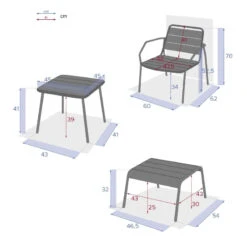 Ensemble Extérieur Duo Relax Phuket Bleu Canard Hespéride -Mobilier Soleil ensemble exterieur duo relax phuket bleu canard hesperide 6