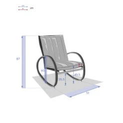 Fauteuil à Bascule Nevada Noir Graphite Hespéride -Mobilier Soleil fauteuil a bascule nevada noir graphite hesperide 4
