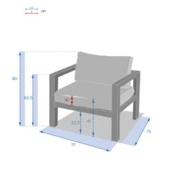 Fauteuil De Jardin Jauca Noisette / Gris Boisé Hespéride -Mobilier Soleil fauteuil de jardin jauca noisette gris boise hesperide 2