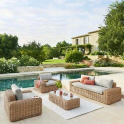 Fauteuil De Salon De Jardin Savinia Coloris Tahini Hespéride -Mobilier Soleil fauteuil de salon de jardin savinia coloris tahini hesperide 1 2