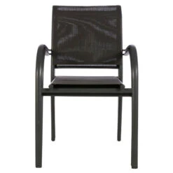 Fauteuil Empilable Piazza Hespéride Anthracite/graphite -Mobilier Soleil fauteuil empilable piazza hesperide anthracite graphite 1 4
