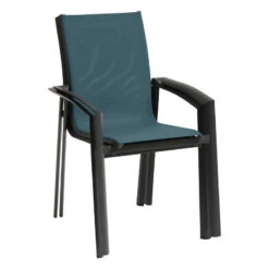 Fauteuil Extérieur Axant Bleu Canard/graphite Hespéride -Mobilier Soleil fauteuil exterieur axant bleu canard graphite hesperide 2