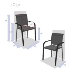 Fauteuil Extérieur Essentia Anthracite/graphite Hespéride -Mobilier Soleil fauteuil exterieur essentia anthracite graphite hesperide 4