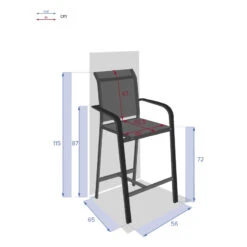 Fauteuil Haut Essentia Anthracite Et Graphite Hespéride -Mobilier Soleil fauteuil haut essentia anthracite et graphite hesperide 3