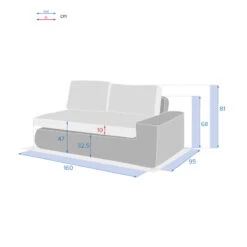 Méridienne Droite De Salon Savinia Coloris Tahini Hespéride -Mobilier Soleil meridienne droite de salon savinia coloris tahini hesperide 3