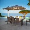 Parasol Carré Avec LEDs Equador Hespéride -Mobilier Soleil parasol carre avec leds equador hesperide