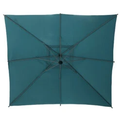 Parasol Décentré Carré Manoa Bleu Canard Hespéride 9 Parasol Décentré Carré Manoa Bleu Canard Hespéride -Mobilier Soleil parasol decentre carre manoa bleu canard hesperide 2