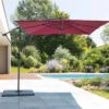 Parasol Décentré Carré Manoa Bordeaux Hespéride -Mobilier Soleil parasol decentre carre manoa bordeaux hesperide