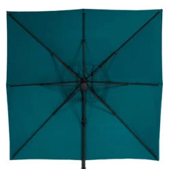 Parasol Décentré Eléa Inclinable Carré Bleu Canard Hespéride 11 Parasol Décentré Eléa Inclinable Carré Bleu Canard Hespéride -Mobilier Soleil parasol decentre elea inclinable carre bleu canard hesperide 3