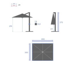 Parasol Décentré Eléa Rectangulaire Toile Sunbrella® Anthracite Hespéride 13 Parasol Décentré Eléa Rectangulaire Toile Sunbrella® Anthracite Hespéride -Mobilier Soleil parasol decentre elea rectangulaire sunbrella anthracite hesperide 3