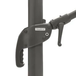 Parasol Décentré Eléa Inclinable Carré Oléfine Anthracite Hespéride -Mobilier Soleil parasol decentre inclinable carre olefine anthracite hesperide 1 4