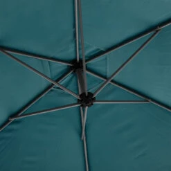 Parasol Décentré Rond Manoa Bleu Canard Hespéride -Mobilier Soleil parasol decentre rond manoa bleu canard hesperide 2