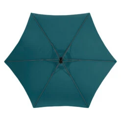 Parasol Décentré Rond Manoa Bleu Canard Hespéride -Mobilier Soleil parasol decentre rond manoa bleu canard hesperide 4