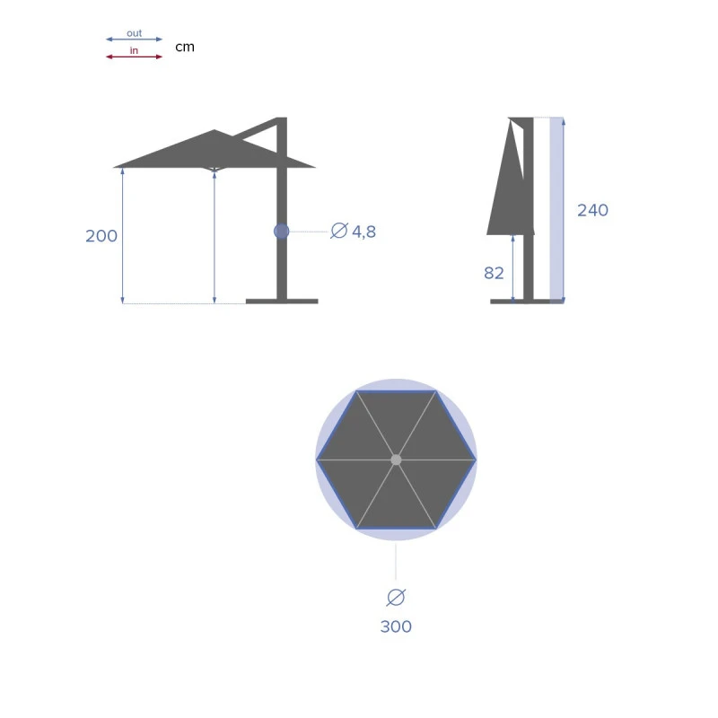 Parasol Décentré Rond Manoa Jaune Moutarde Hespéride 6 Parasol Décentré Rond Manoa Jaune Moutarde Hespéride – Image 4