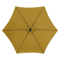 Parasol Décentré Rond Manoa Jaune Moutarde Hespéride 11 Parasol Décentré Rond Manoa Jaune Moutarde Hespéride -Mobilier Soleil parasol decentre rond manoa jaune moutarde hesperide 4