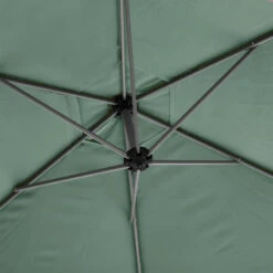 Parasol Décentré Rond Manoa Vert Olive Hespéride -Mobilier Soleil parasol decentre rond manoa vert olive hesperide 4