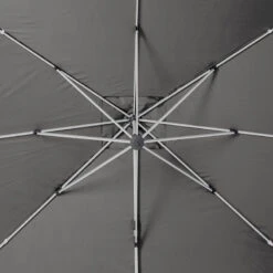 Parasol Déporté Carré Equador Ardoise Hespéride -Mobilier Soleil parasol deporte carre equador ardoise hesperide 1 4