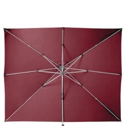 Parasol Déporté Rectangulaire Equador Bordeaux Hespéride -Mobilier Soleil parasol deporte rectangulaire equador bordeaux hesperide 4
