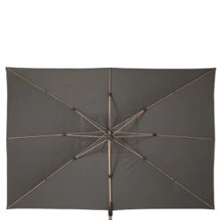Parasol Déporté Rectangulaire Soly Honey Et Charbon Hespéride -Mobilier Soleil parasol deporte rectangulaire soly honey et charbon hesperide 2