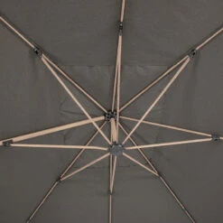 Parasol Déporté Rectangulaire Soly Honey Et Charbon Hespéride -Mobilier Soleil parasol deporte rectangulaire soly honey et charbon hesperide 3