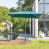 Parasol Droit Carré 2,5x2,5m Soya Bleu Canard Hespéride 1 Parasol Droit Carré 2,5x2,5m Soya Bleu Canard Hespéride -Mobilier Soleil parasol droit carre 25x25m soya bleu canard hesperide