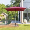 Parasol Droit Carré 2,5x2,5m Soya Bordeaux Hespéride