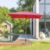 Parasol Droit Carré 2,5x2,5m Soya Grenade Hespéride -Mobilier Soleil parasol droit carre 25x25m soya grenade hesperide