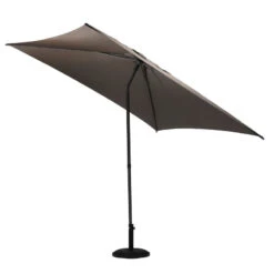 Parasol Droit Carré 2,5x2,5m Soya Taupe Hespéride -Mobilier Soleil parasol droit carre 25x25m soya taupe hesperide 2