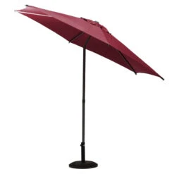 Parasol Droit Rond 2,7m Soya Bordeaux Hespéride -Mobilier Soleil parasol droit rond 27m soya bordeaux hesperide 2