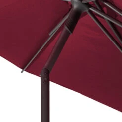 Parasol Droit Rond 2,7m Soya Bordeaux Hespéride -Mobilier Soleil parasol droit rond 27m soya bordeaux hesperide 5