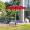 Parasol Droit Rond 2,7m Soya Grenade Hespéride 1 Parasol Droit Rond 2,7m Soya Grenade Hespéride -Mobilier Soleil parasol droit rond 27m soya grenade hesperide
