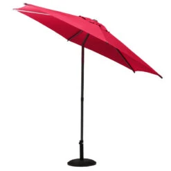 Parasol Droit Rond 2,7m Soya Grenade Hespéride -Mobilier Soleil parasol droit rond 27m soya grenade hesperide 2