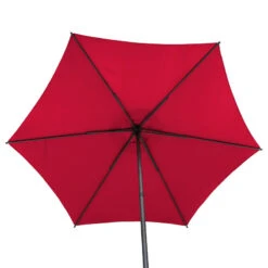 Parasol Droit Rond 2,7m Soya Grenade Hespéride -Mobilier Soleil parasol droit rond 27m soya grenade hesperide 4