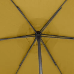 Parasol Droit Rond 2,7m Soya Jaune Moutarde Hespéride -Mobilier Soleil parasol droit rond 27m soya jaune moutarde hesperide 3