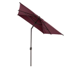 Parasol Mat Central 2x3 M Loompa Bordeaux Hespéride -Mobilier Soleil parasol mat central 2x3 m loompa bordeaux hesperide 2