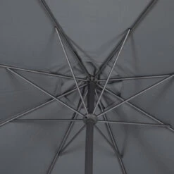 Parasol Mat Central Rond 3m Loompa Ardoise Hespéride -Mobilier Soleil parasol mat central rond 3 loompa ardoise hesperide 4