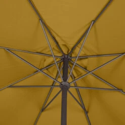 Parasol Mat Central Rond 3m Loompa Moutarde Hespéride -Mobilier Soleil parasol mat central rond 3m loompa moutarde hesperide 4