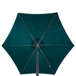 Parasol Rond 2,3m Anzio Bleu Canard Hespéride -Mobilier Soleil parasol rond anzio bleu canard hesperide 1 2