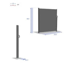 Paravent écran Antao Graphite Hespéride -Mobilier Soleil paravent ecran antao graphite hesperide 1 6