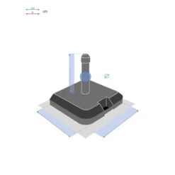 Pied De Parasol à Roulettes Opaneo 39kg Hespéride -Mobilier Soleil pied de parasol a roulettes opaneo 39kg hesperide 4