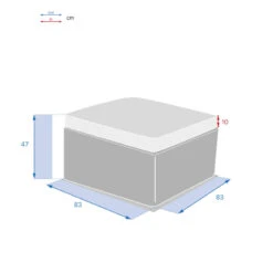 Pouf Extérieur Savinia Coloris Tahini Hespéride -Mobilier Soleil pouf exterieur savinia coloris tahini hesperide 3