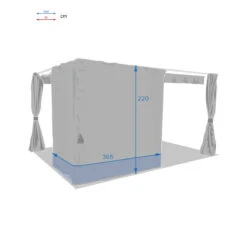 Rideaux Ardoises Pour Tonnelle Rectangulaire Palmeira Hespéride -Mobilier Soleil rideaux ardoises pour tonnelle rectangulaire palmeira hesperide 3