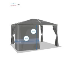 Rideaux De Tonnelle Belize Ardoise Hespéride -Mobilier Soleil rideaux de tonnelle belize ardoise hesperide 2